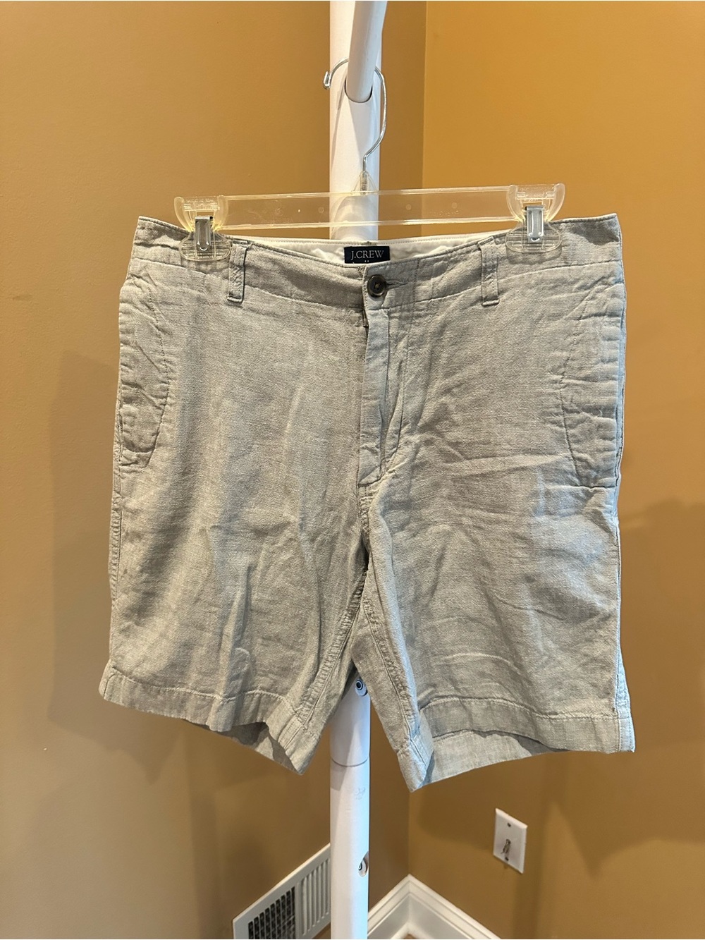 J. Crew Light Gray Men's Flat-Front Shorts